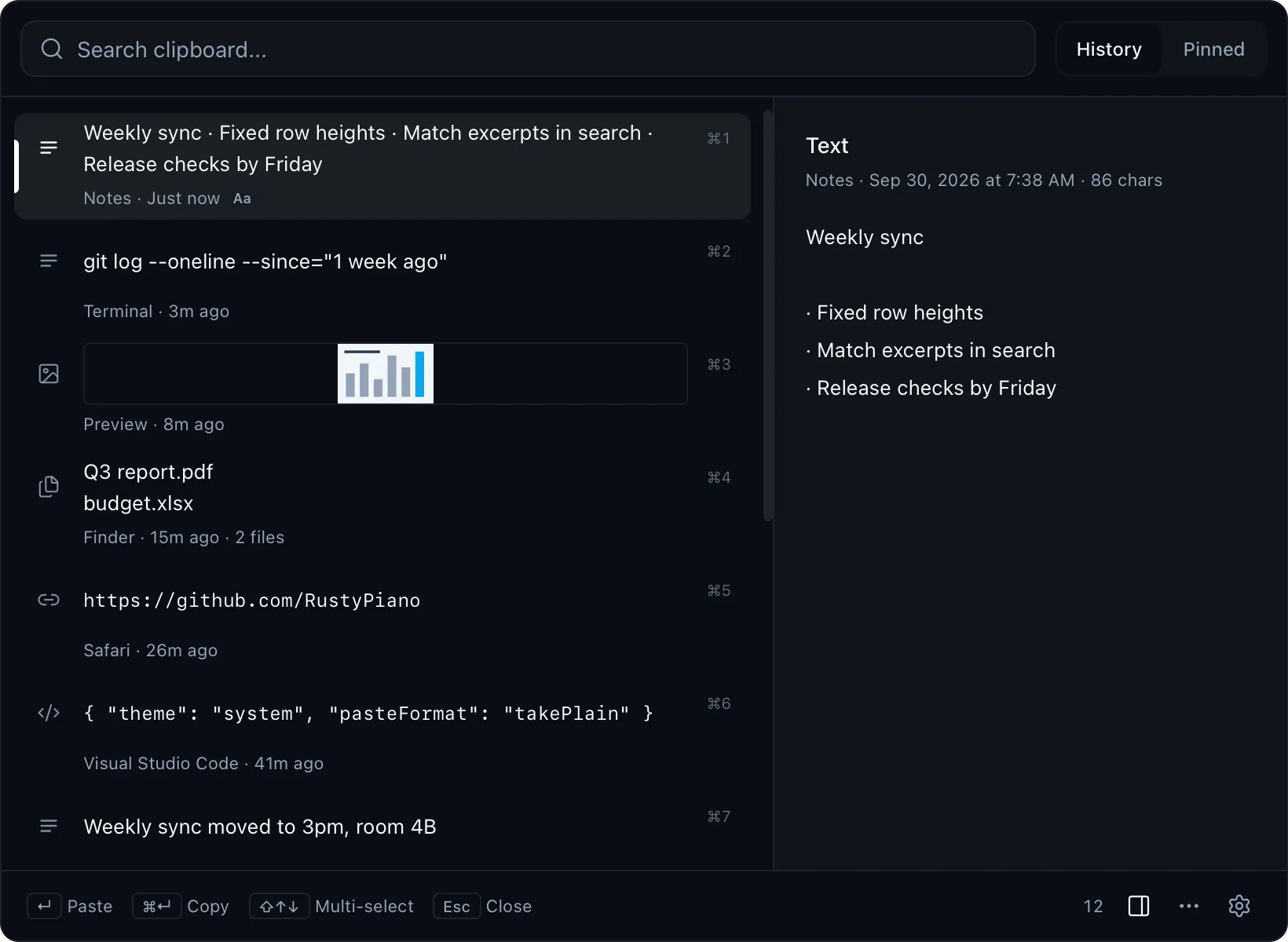 QuickBar · Dark